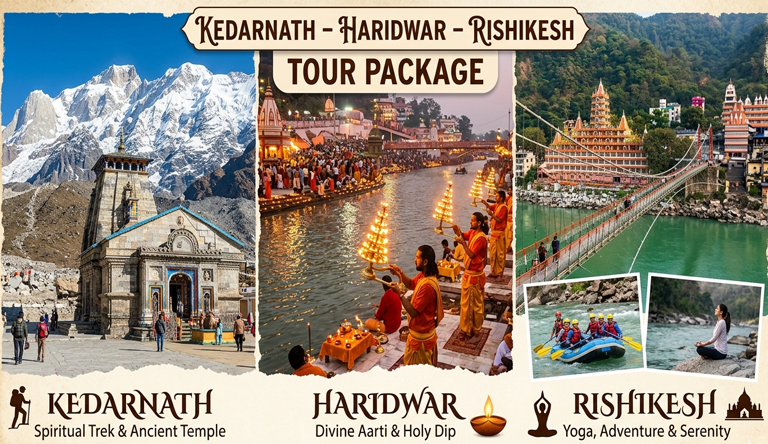 Kedarnath – Haridwar – Rishikesh Tour Package